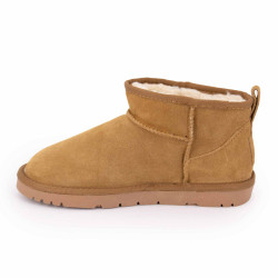 Bottines basses fourrées tige cuir doublées synthétique Femme KELARA marque pas cher prix dégriffés destockage