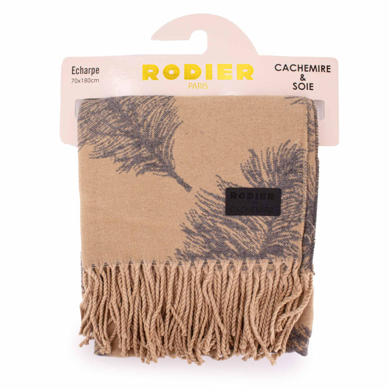 Echarpe motif plume 70x180 cm evorine Femme RODIER marque pas cher prix dégriffés destockage Echarpe motif plume 70x180 cm evorine Femme RODIER marque pas cher prix dégriffés destockage