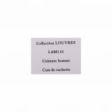Ceinture cuir lisse vachette boucle argent ajustable noir Homme LAMARTHE marque pas cher prix dégriffés destockage