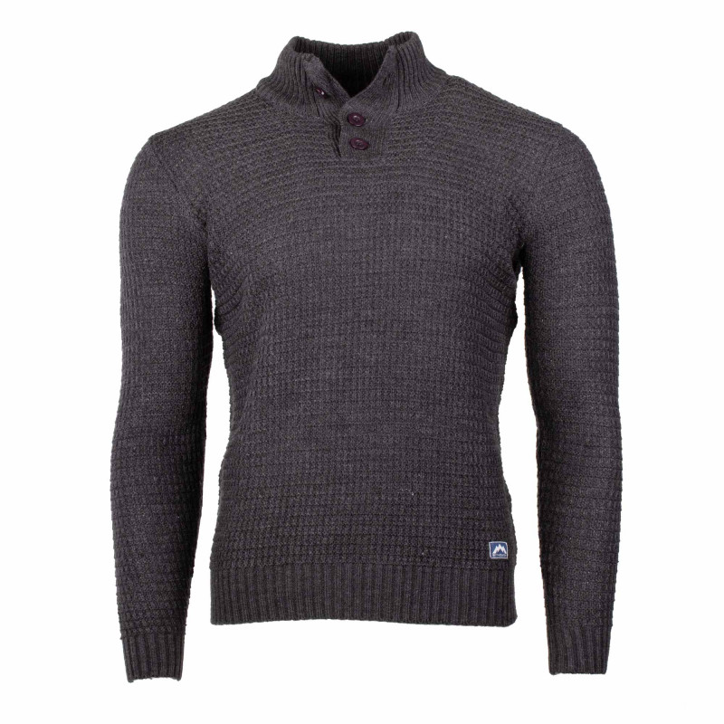 Pull col bouton tlmt52 gris fonce Homme BEST MOUNTAIN