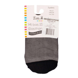 Collant mi bas elasthanne lot de 3 lm8015 Femme LITTLE MARCEL