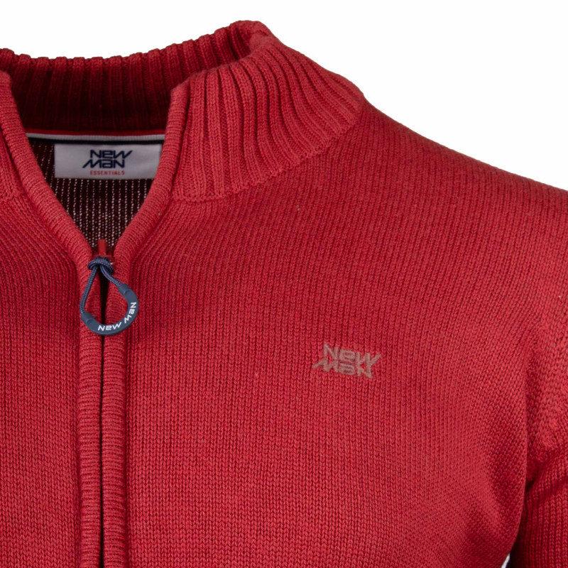 Cardigan zippenmrh3523dred Homme NEW MAN