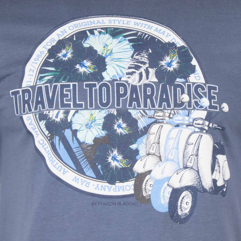 Tee shirt manches courtes imprime coton doux Paradise margot assor 24 Homme BLAGGIO marque pas cher prix dégriffés destockage Tee shirt manches courtes imprime coton doux Paradise margot assor 24 Homme BLAGGIO marque pas cher prix dégriffés destockage