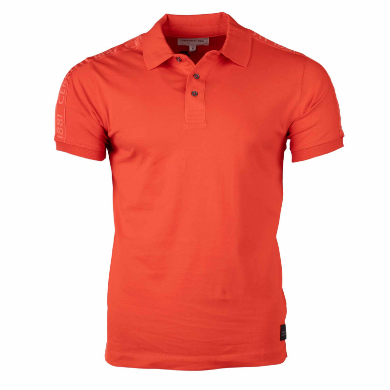 Polo manches courtes coton doux bande logo épaule ballabile Homme CERRUTI marque pas cher prix dégriffés destockage