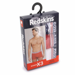 Pack de 3 boxers 3 couleurs coton doux stretch orion Homme REDSKINS marque pas cher prix dégriffés destockage Pack de 3 boxers 3 couleurs coton doux stretch orion Homme REDSKINS marque pas cher prix dégriffés destockage