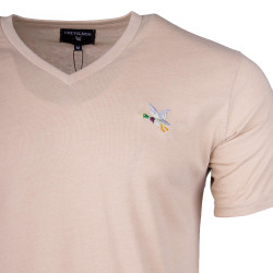 Tee shirt col v canard poitrine enzo Homme CHEVIGNON marque pas cher prix dégriffés destockage