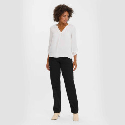 Haut fluide manches longues retroussables col v Femme VERO MODA marque pas cher prix dégriffés destockage Haut fluide manches longues retroussables col v Femme VERO MODA marque pas cher prix dégriffés destockage