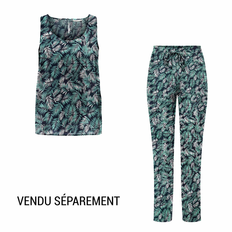 Débardeur sans manches col rond imprimé jungle Femme ONLY marque pas cher prix dégriffés destockage Débardeur sans manches col rond imprimé jungle Femme ONLY marque pas cher prix dégriffés destockage