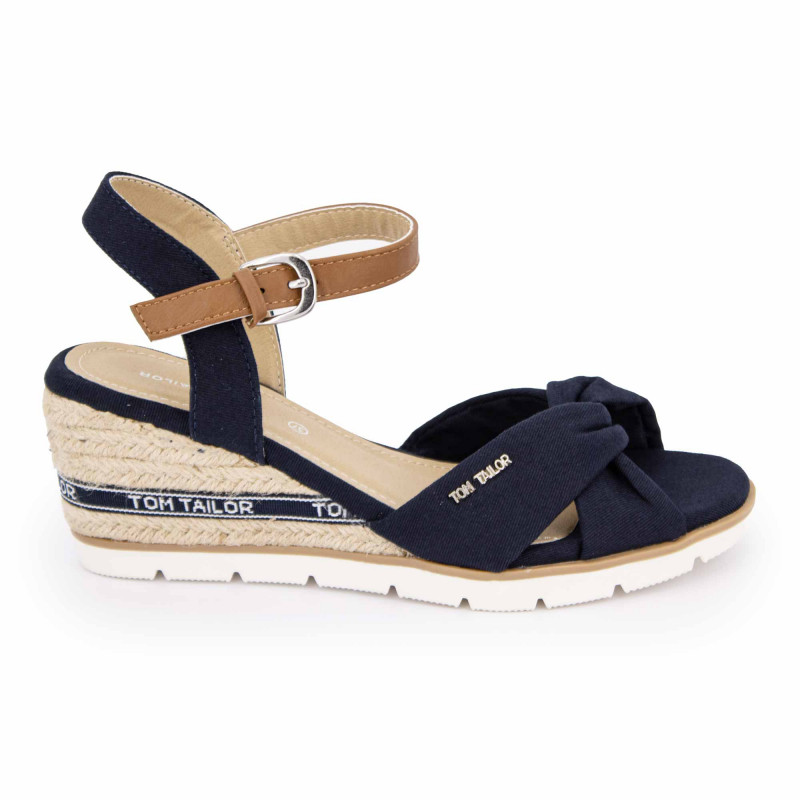 Sandale compensee navy 5390407 t36-41 Femme TOM TAILOR