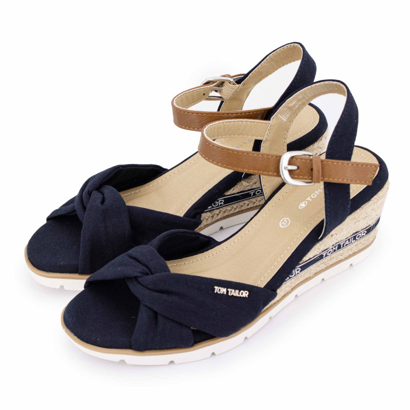 Sandale compensee navy 5390407 t36-41 Femme TOM TAILOR