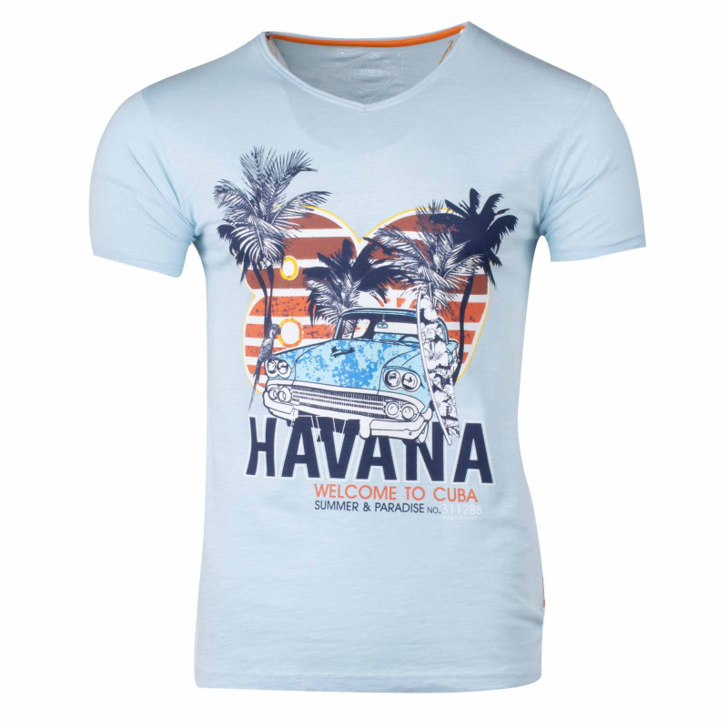 Tee shirt manches courtes imprime coton doux Cuba molly assor 24 Homme BLAGGIO marque pas cher prix dégriffés destockage