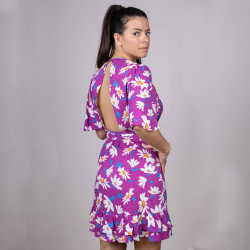 Robe manches courtes marguerite dos nu Femme LA PETITE ETOILE Robe manches courtes marguerite dos nu Femme LA PETITE ETOILE