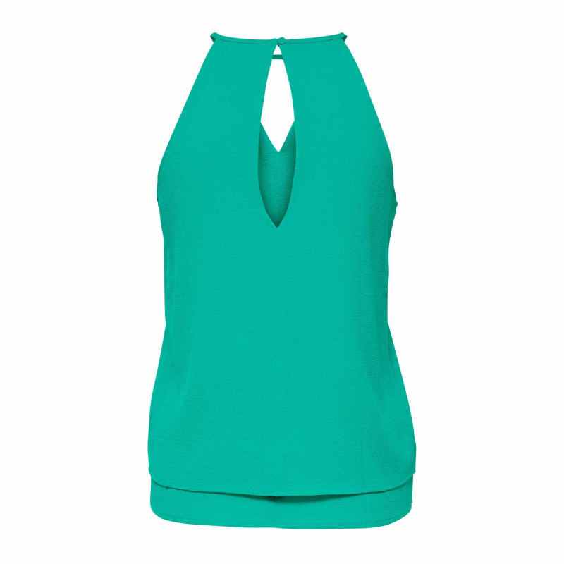 Haut sans manches col rond léger décolleté goutte Femme ONLY marque pas cher prix dégriffés destockage