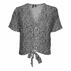 Haut manches courtes col v bouton noeud Femme VERO MODA marque pas cher prix dégriffés destockage
