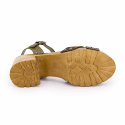 Sandales a talon carré uni Femme PORRONET marque pas cher prix dégriffés destockage Sandales a talon carré uni Femme PORRONET marque pas cher prix dégriffés destockage