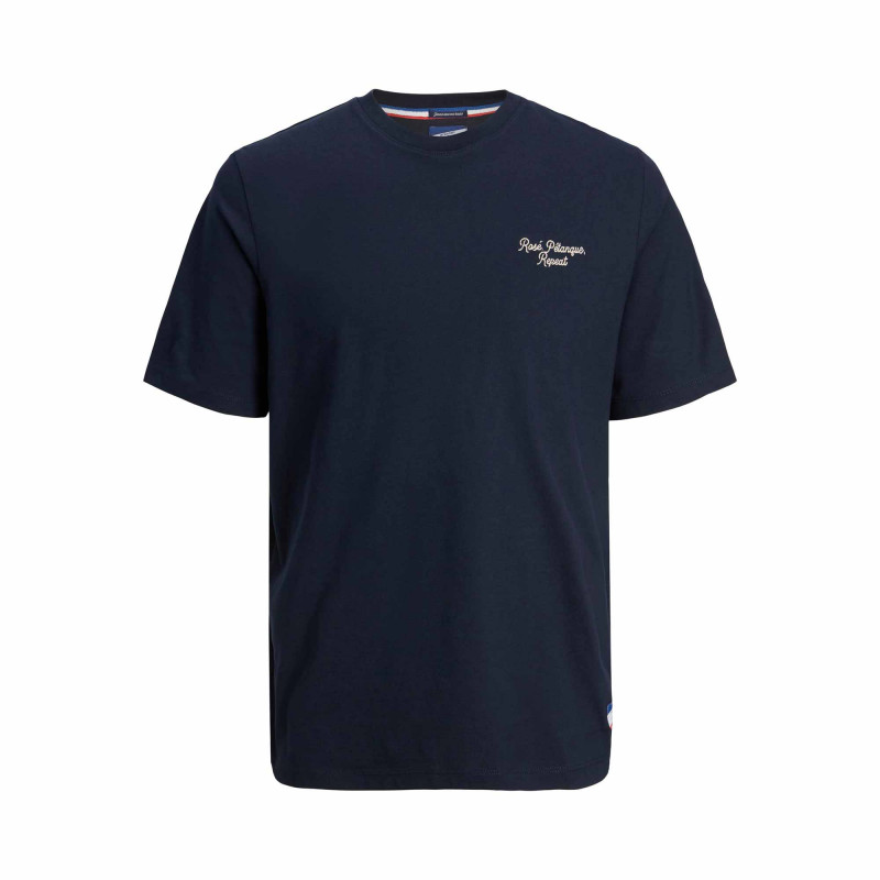 Tee shirt mc jorarnaud navy 12244230 3809 Homme JACK & JONES marque pas cher prix dégriffés destockage