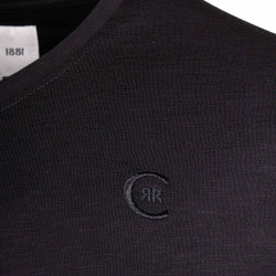 Tee shirt uni col V Aquarossa Homme CERRUTI marque pas cher prix dégriffés destockage