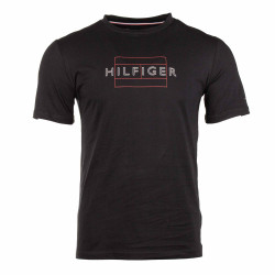 Tee shirt avec logo col rond Homme TOMMY HILFIGER marque pas cher prix dégriffés destockage