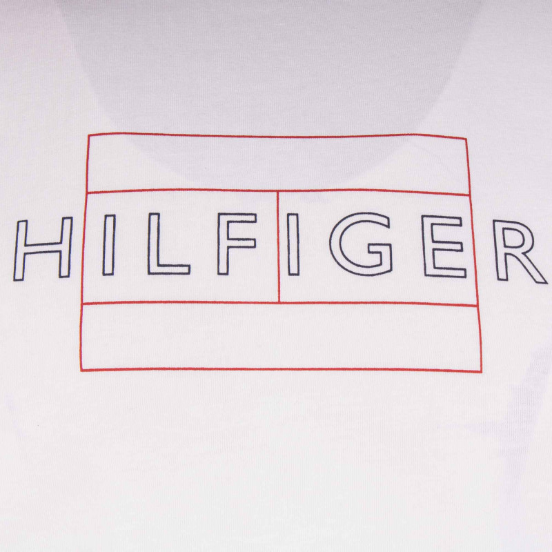 Tee shirt avec logo col rond Homme TOMMY HILFIGER marque pas cher prix dégriffés destockage