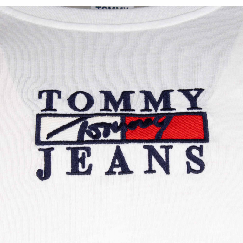 Tee shirt avec logo brodé Homme TOMMY HILFIGER marque pas cher prix dégriffés destockage