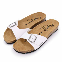 Mule plates uni logo Homme PEPE JEANS marque pas cher prix dégriffés destockage