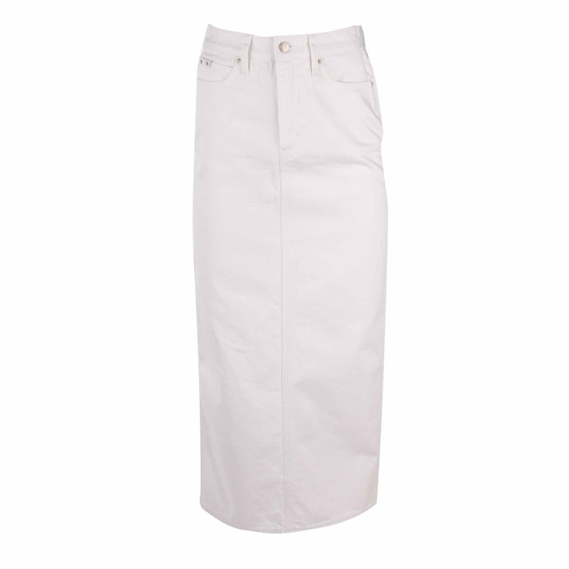 Jupe longue ou jeans blanc Femme CALVIN KLEIN marque pas cher prix dégriffés destockage