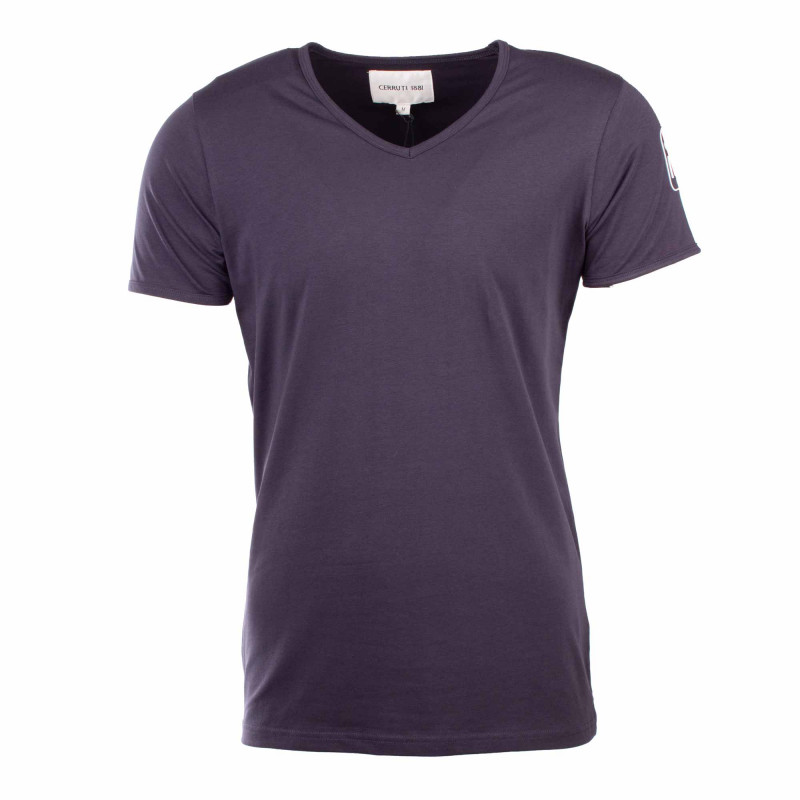 Tee shirt mc court col v sabbione 18321 Homme CERRUTI marque pas cher prix dégriffés destockage