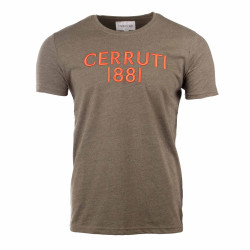 Tee shirt manches courtes logo moucheté Coloratura Homme CERRUTI marque pas cher prix dégriffés destockage