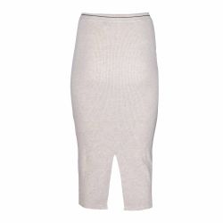 JUPE LONGUE EN LAINE MARRON K20K203486