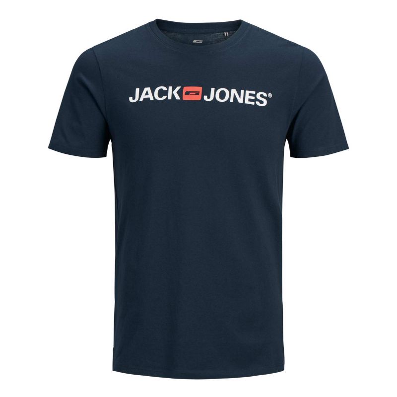 T-shirt bleu foncé logo poitrine Garçon JACK & JONES