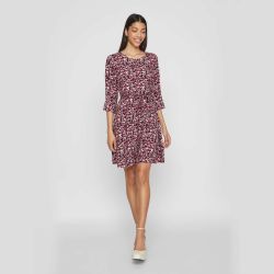 Robe courte manches 3/4 imprimée floral 14087637 3815 Femme VILA Robe courte manches 3/4 imprimée floral 14087637 3815 Femme VILA