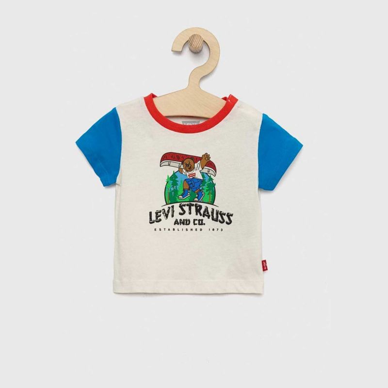 Tee shirt mc bleu/blanc/rouge 3/36 mois 6eg564-w1o bb Bébé LEVI'S