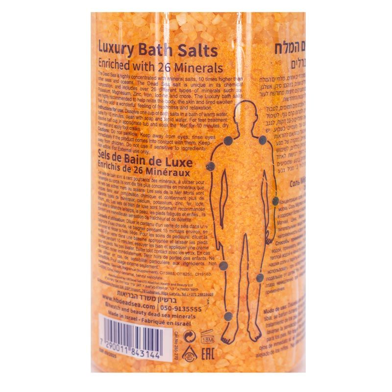 Sel de bain orange (1,2kg) DLUO 03-2025 Mixte HEALTH & BEAUTY