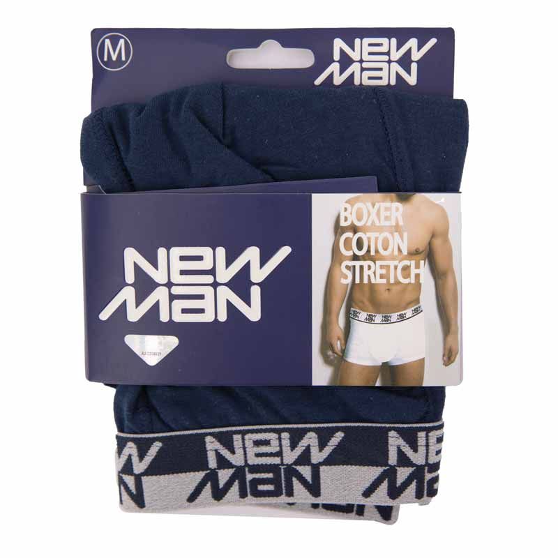 Boxer stretch coton logo sur l'élastique Homme NEW MAN Boxer stretch coton logo sur l'élastique Homme NEW MAN
