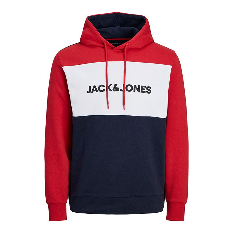 Homme Jack And Jones Sweat Capuche Logo Foncé Rouge | Sweats - Pulls ·  Bflyevents