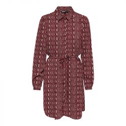ROBE ML ONLNOVA LIFE L/S SHIRT DRESS AOP PTM POMEGRANATE 15241890 3905