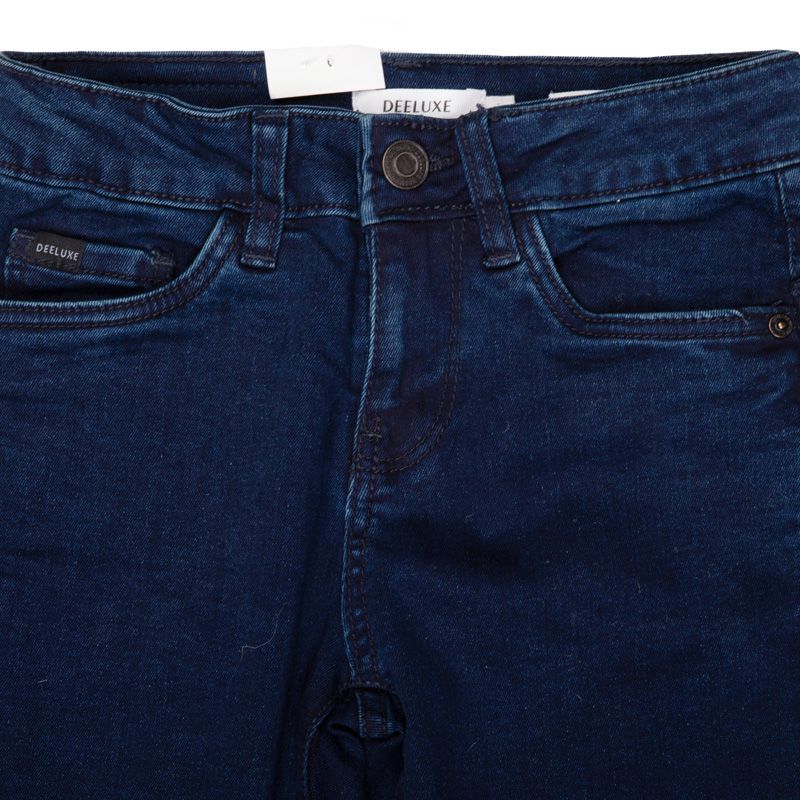 Pantalon jean bleu foncé, Fille 2-14 ans