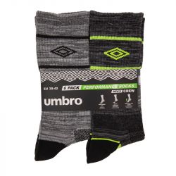 Chaussettes lotx6 crew umbg/1/crewx6/ass t39-46 Homme UMBRO Chaussettes lotx6 crew umbg/1/crewx6/ass t39-46 Homme UMBRO