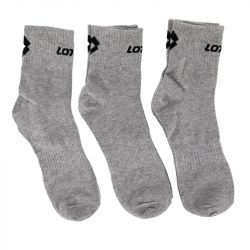Chaussettes basses lot x3 ecriture noir/blanc 38126 Homme LOTTO