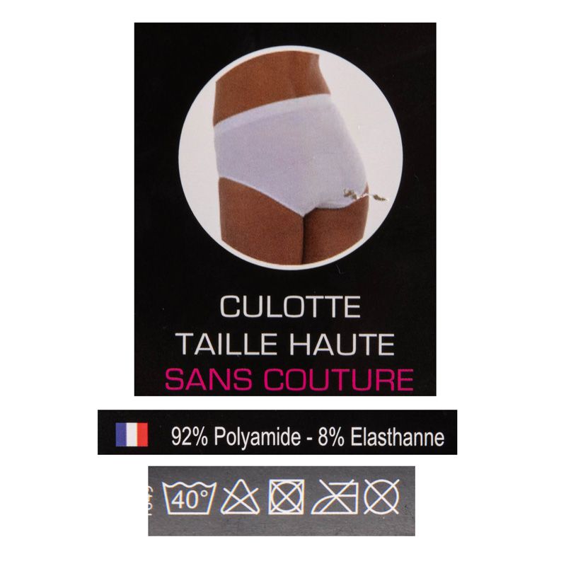 Culotte taille haute sans couture élastique large Femme LINGERIE AU -  Degriffstock