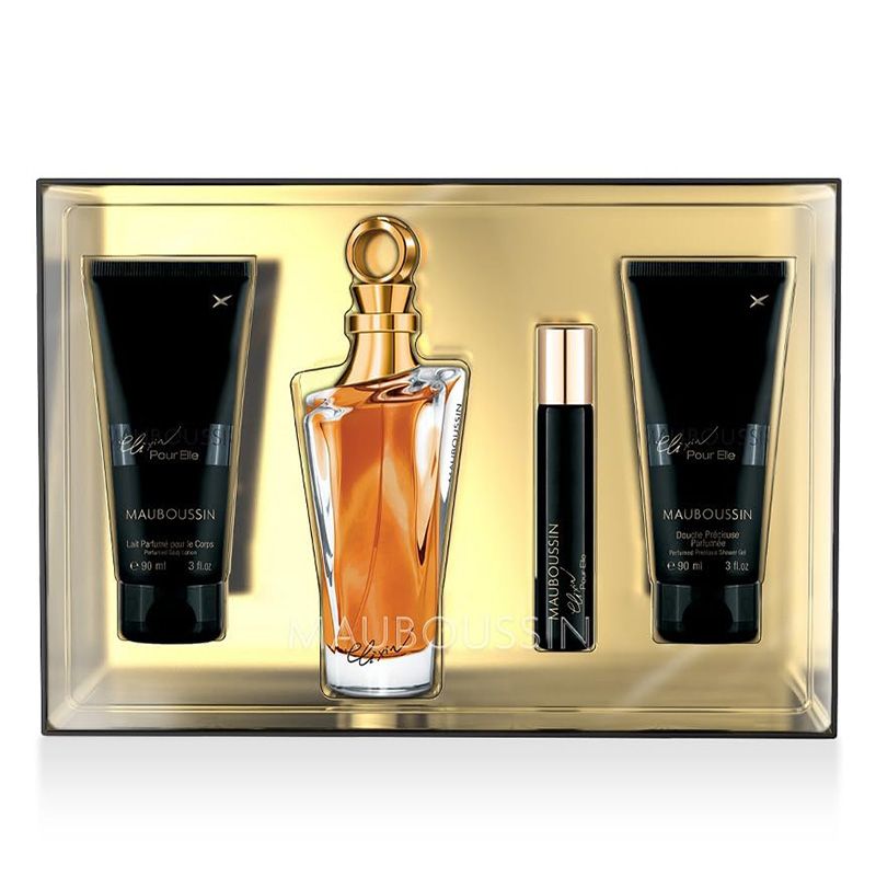 Coffret parfum "elixir pour elle" 4 pieces edp 100ml + edp 20ml + lait Femme MAUBOUSSIN