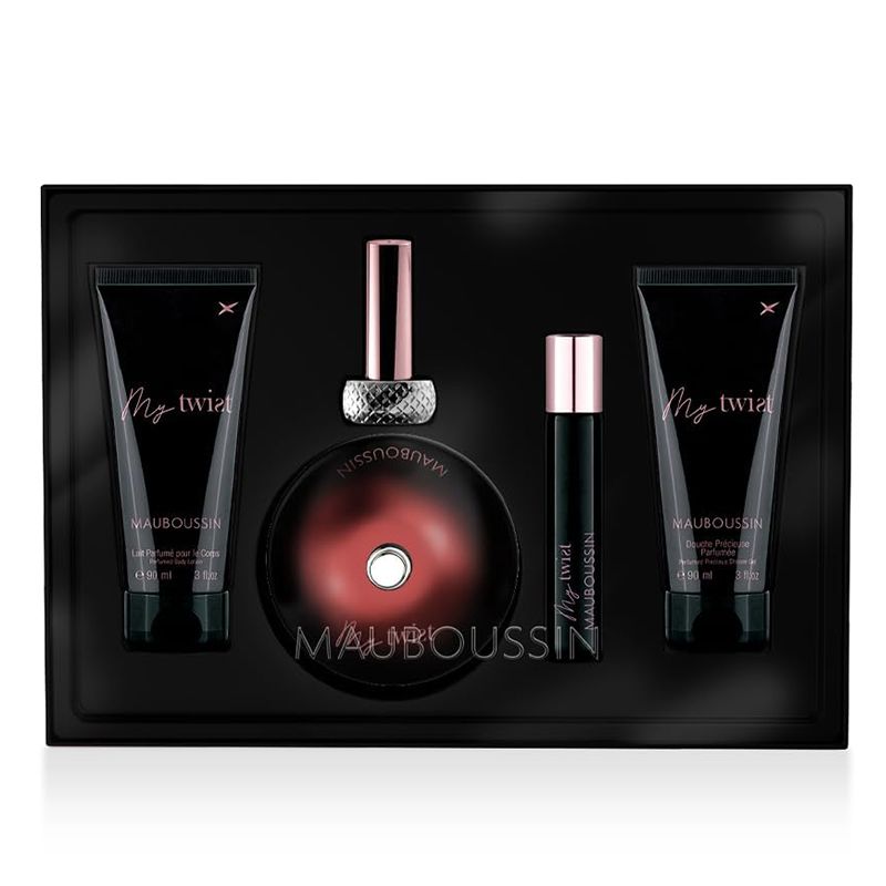 Coffret parfum"my twist" 4 pieces edp 100ml + edp 20ml + lait 90ml + g Femme MAUBOUSSIN