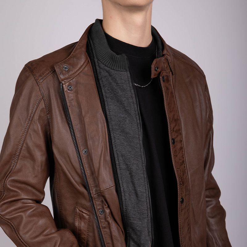 Blouson en cuir alden Homme OAKWOOD