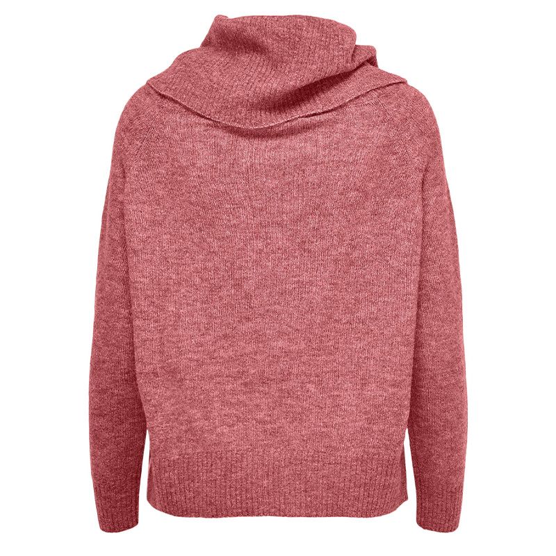 Pull col roule ml onlstay rose 15240628 231210 4107 Femme ONLY à prix