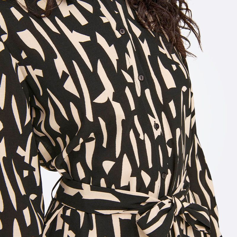 ROBE LONGUE ML JDYDIVYA BLACK SANDSHELL15305898 3925