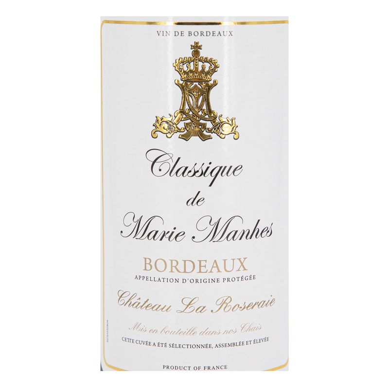 AOC BORDEAUX ROUGE 2021 CLASS. DE MARIE CHAT. LA ROSERAIE 75CL AR10833