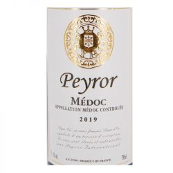 AOC MEDOC ROUGE 2019 PEYROR 13% 75CL AR11817 AOC MEDOC ROUGE 2019 PEYROR 13% 75CL AR11817