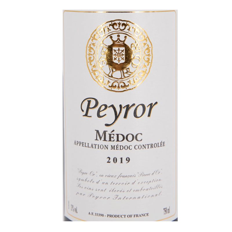 AOC MEDOC ROUGE 2019 PEYROR 13% 75CL AR11817 AOC MEDOC ROUGE 2019 PEYROR 13% 75CL AR11817