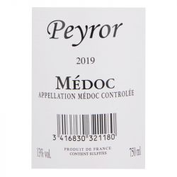 AOC MEDOC ROUGE 2019 PEYROR 13% 75CL AR11817