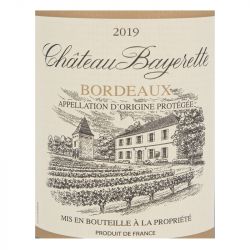 AOP BORDEAUX ROUGE 2019 CHATEAU BAYERETTE 14% 75CL MBP R AR12302